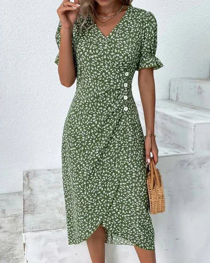 Mieva | Graceful Side-Button Dress