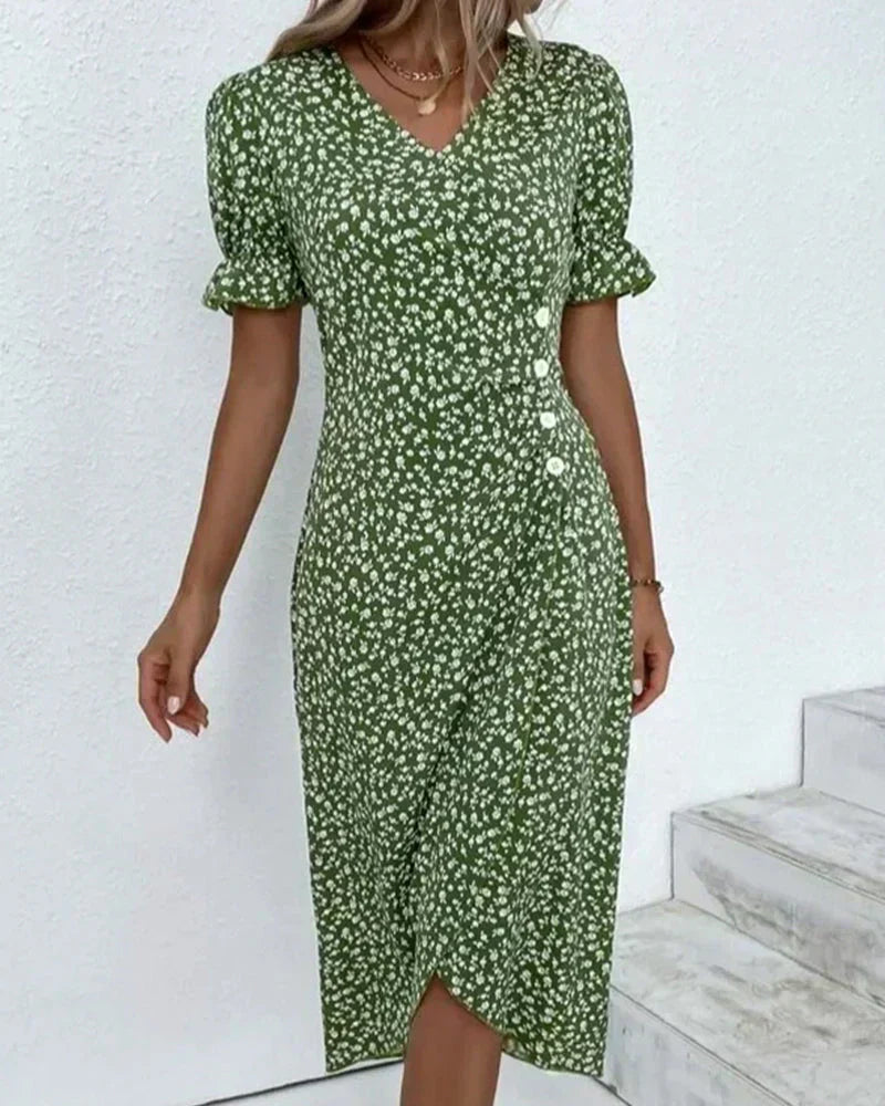 Mieva | Graceful Side-Button Dress