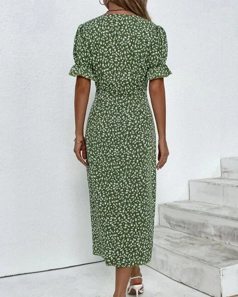 Mieva | Graceful Side-Button Dress