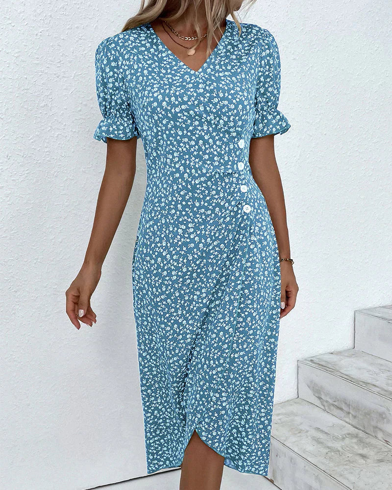 Mieva | Graceful Side-Button Dress