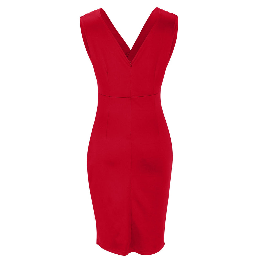 Imara | Elegant V-Neck Slit Dress