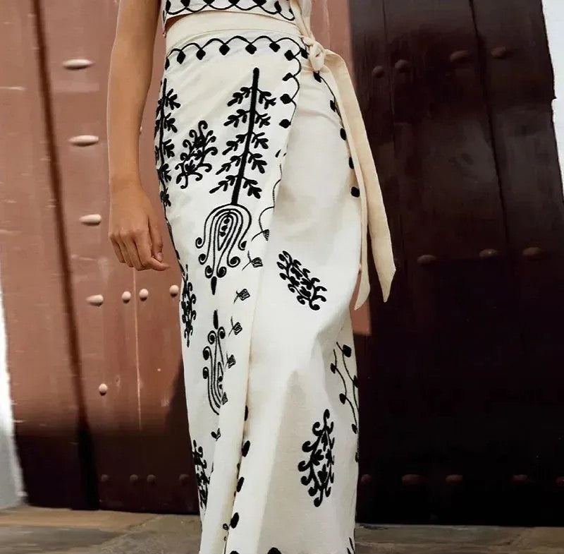 Cynthia | Stylish Printed Top and Skirt Set