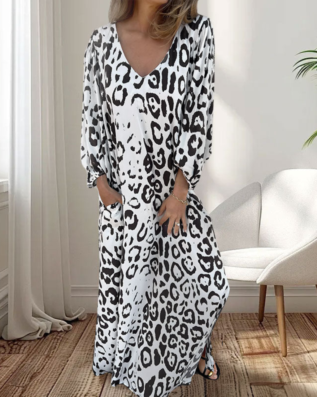 Sienna | Leopard V-Neck Dress