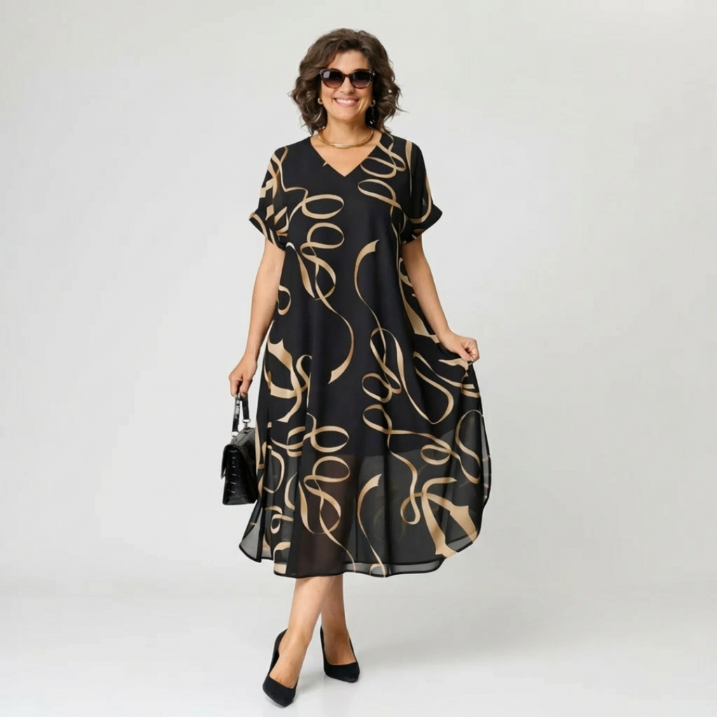 Elena | Timeless Elegant Swirl Dress
