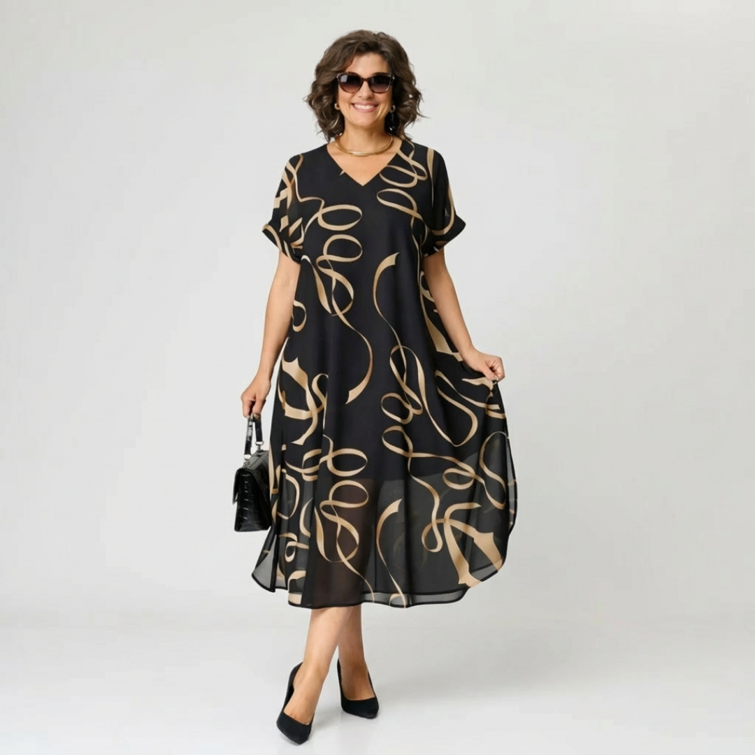Elena | Timeless Elegant Swirl Dress