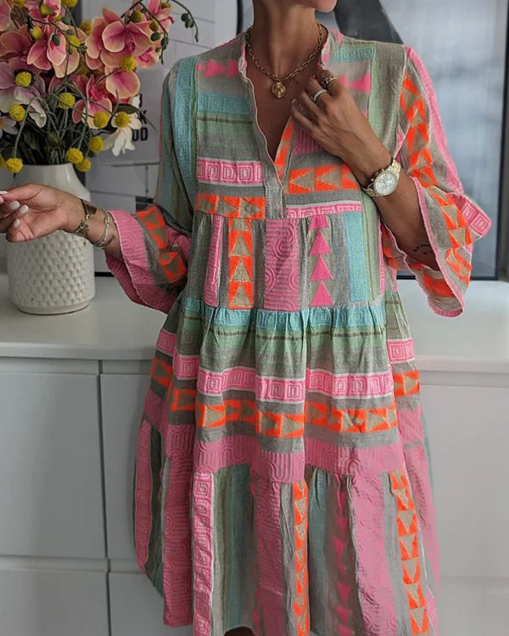 Alara | Vibrant Tiered Dress