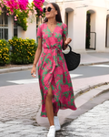 Delanie | Elegant Floral Wrap Dress