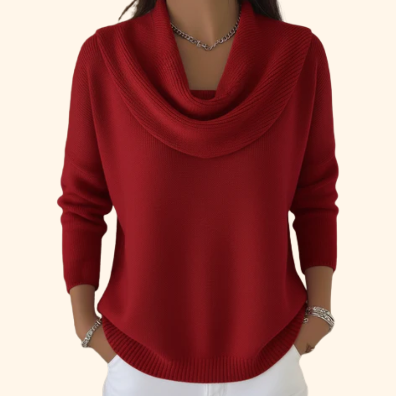 Lora | Chic Cowl Neck Sweater