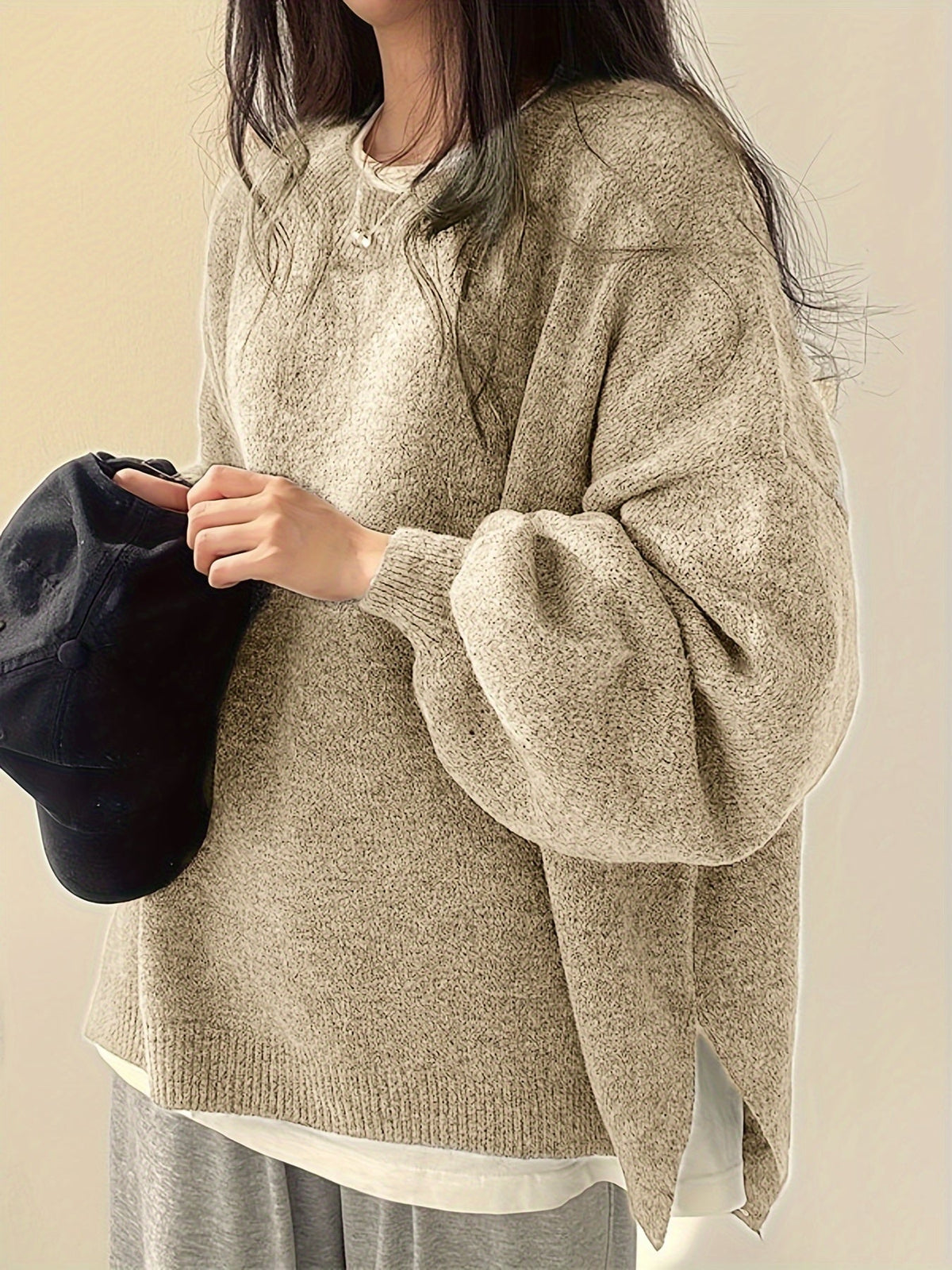 Aemie | Oversized Crewneck Sweater