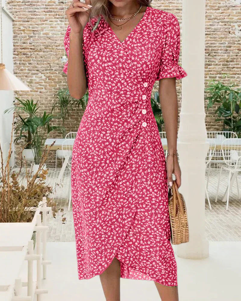 Mieva | Graceful Side-Button Dress
