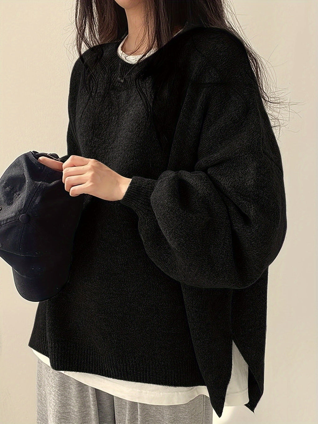 Aemie | Oversized Crewneck Sweater
