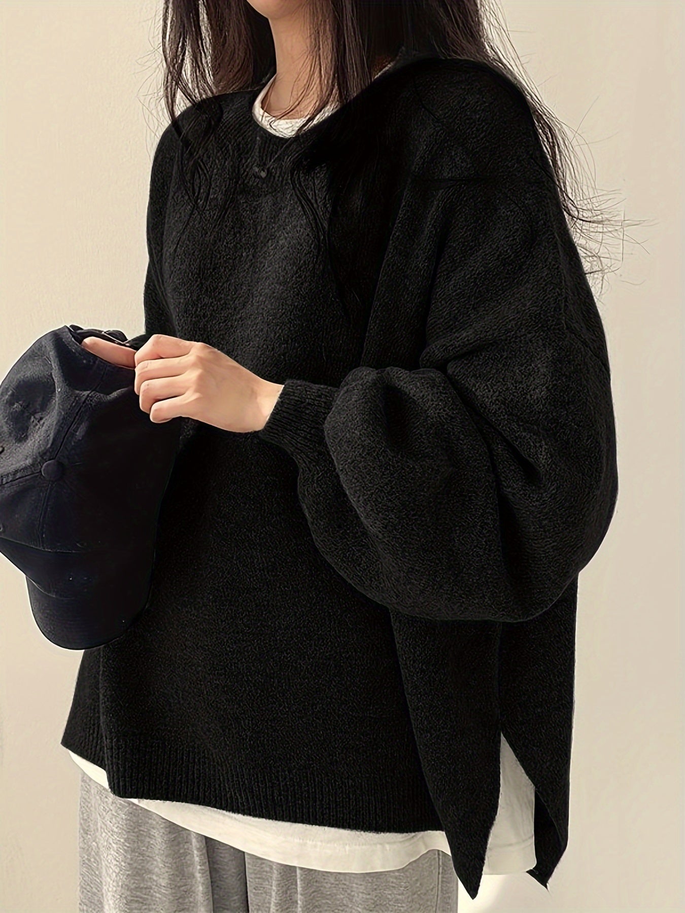 Aemie | Oversized Crewneck Sweater