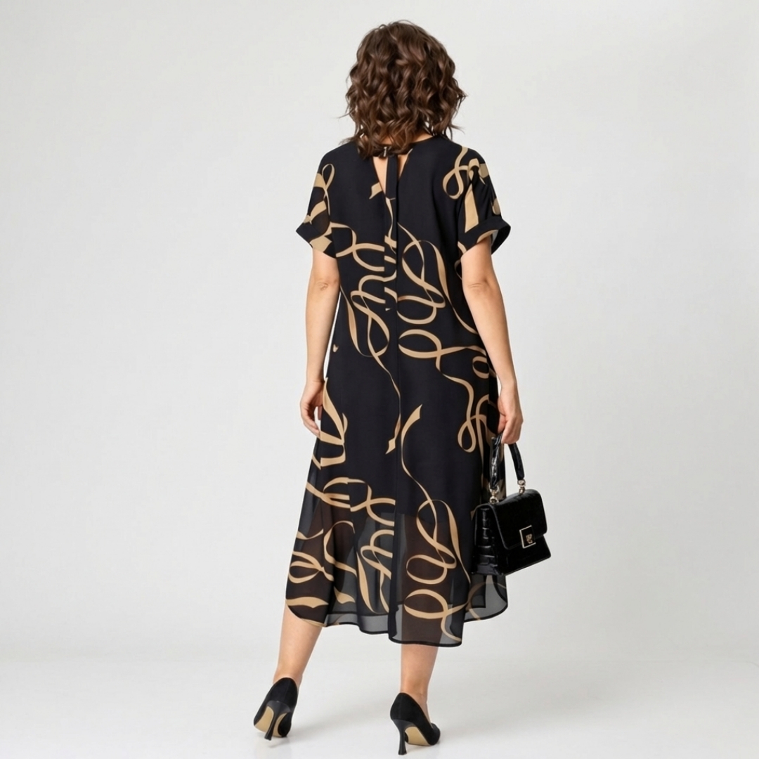 Elena | Timeless Elegant Swirl Dress