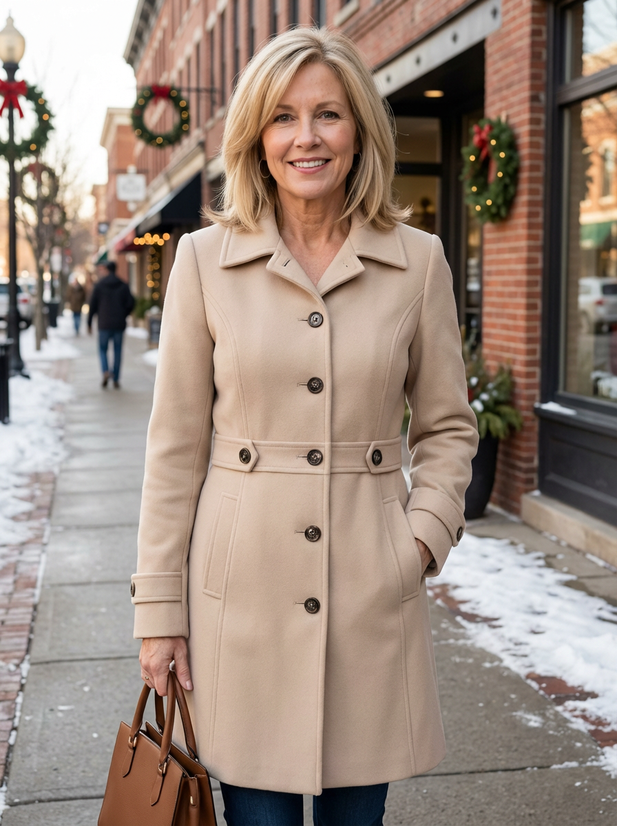 Melissa | Elegant Button Coat