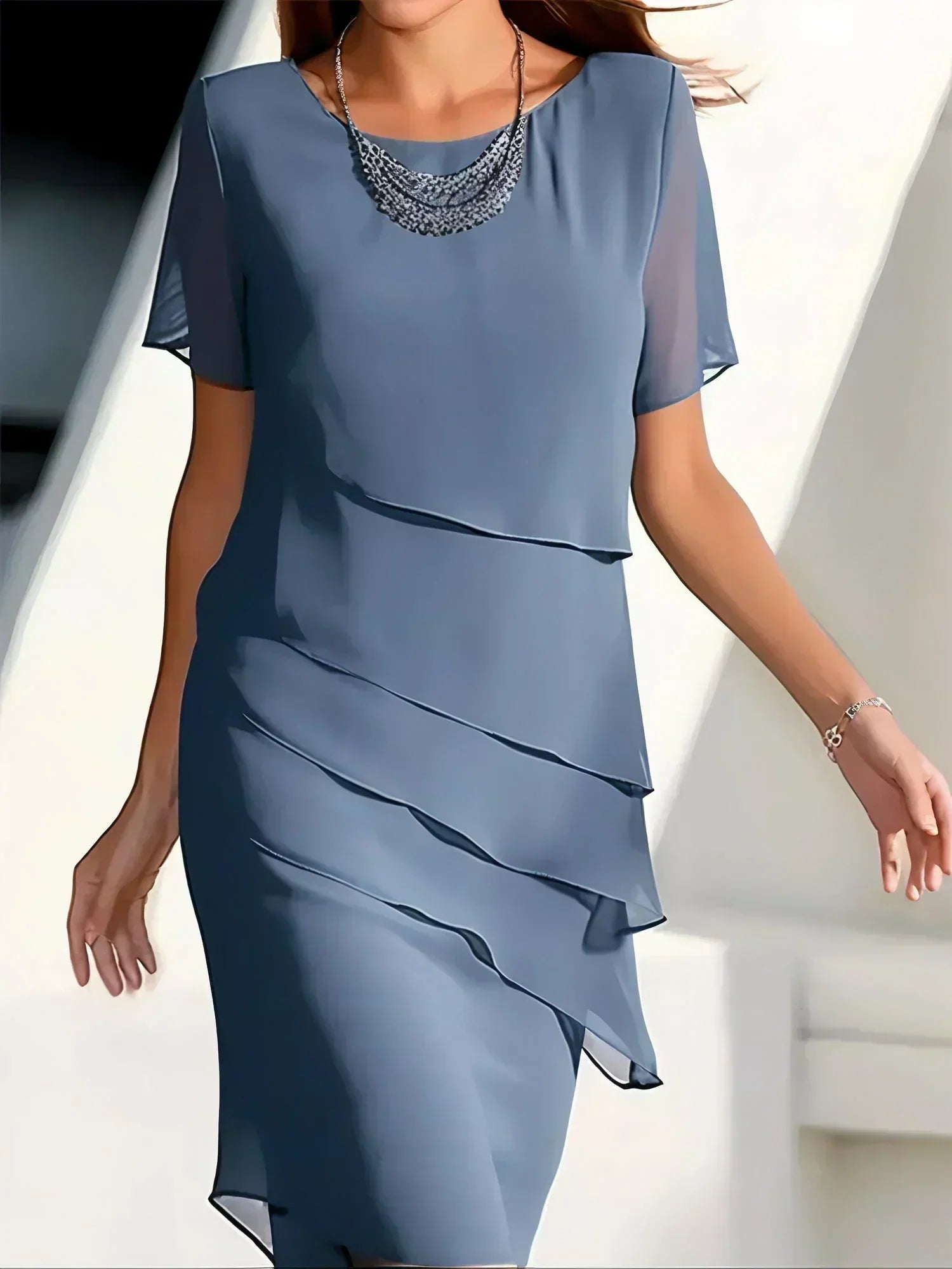 Anastasia | Luxe Layered Midi Dress