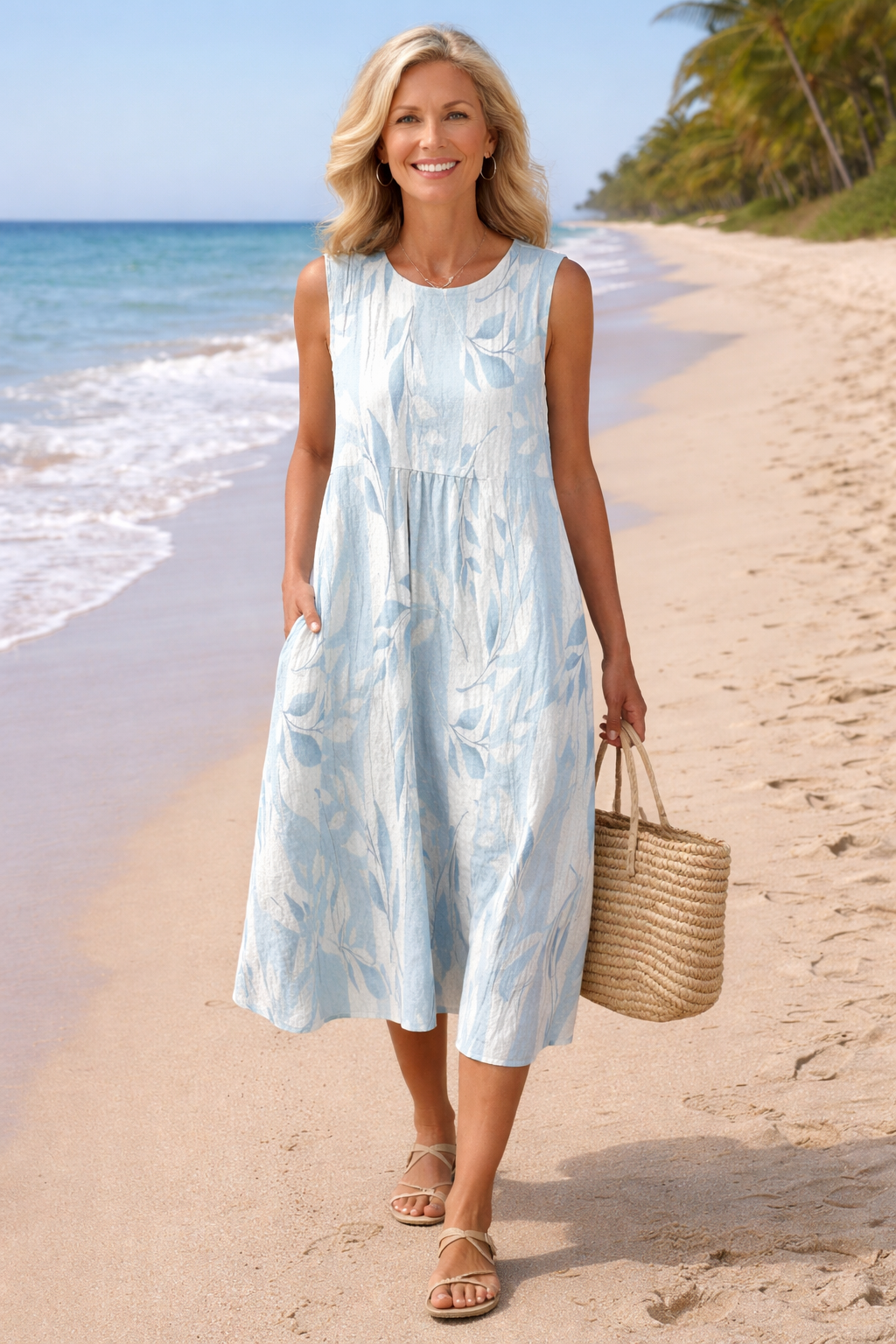 Janel | Flowy Leaf Dress