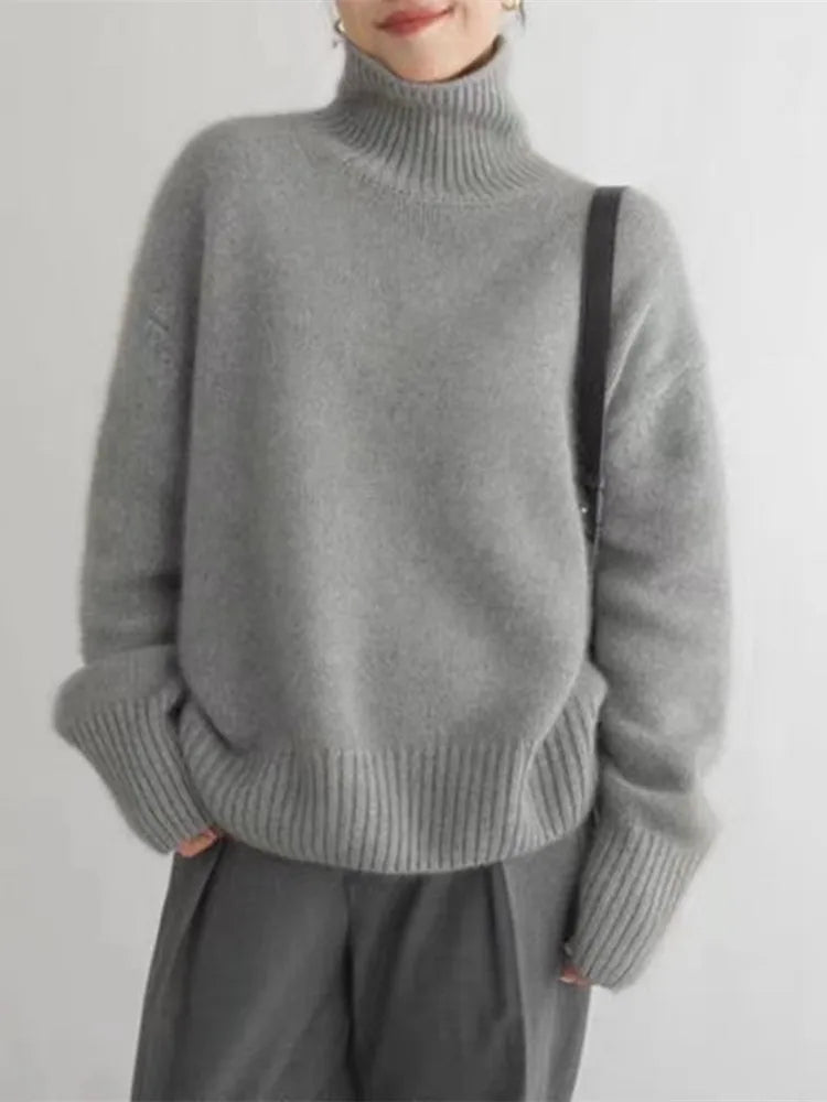 Elizabeth | Trendy High Collar Sweater