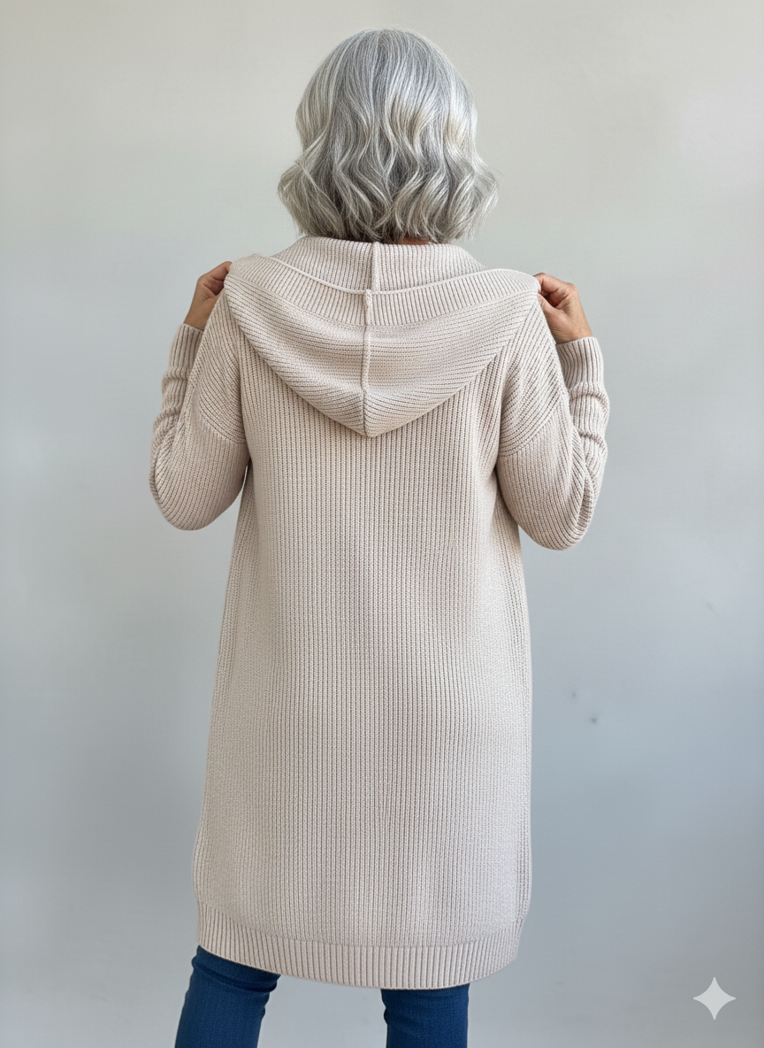Ruby | Cozy Longline Hooded Cardigan