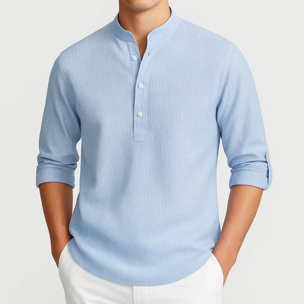 Geordi | Refined Stand Collar Shirt