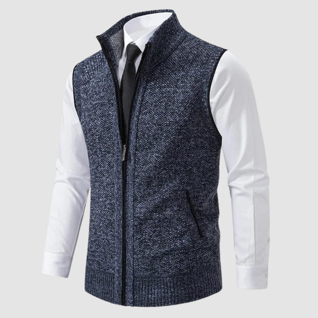 Neil | Versatile Knit Italian Zip Vest