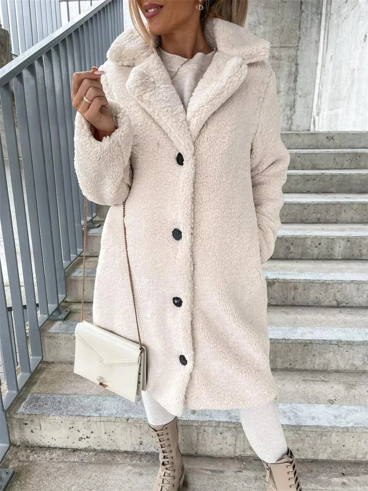 Marielle | Warm Teddy Long Jacket