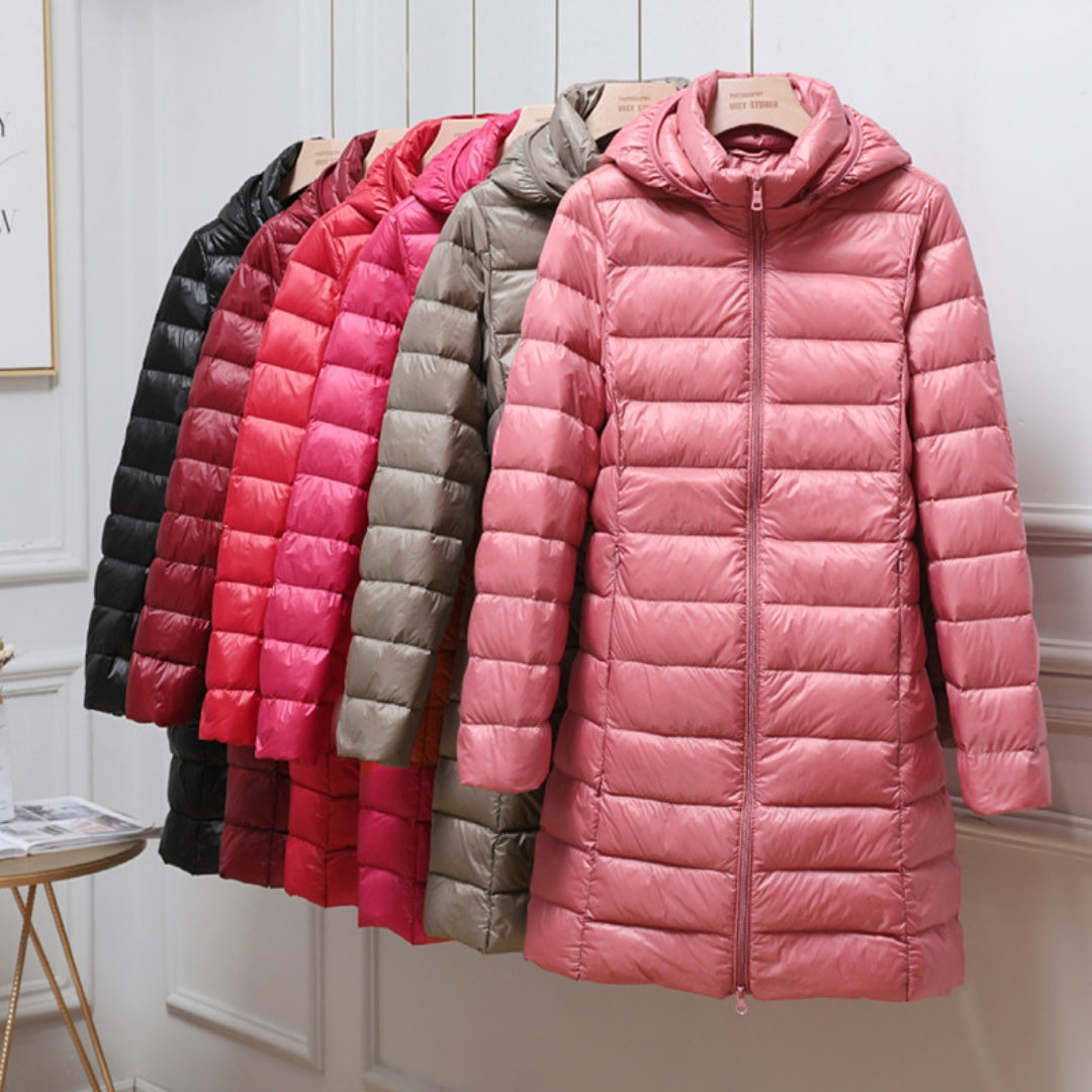 Mirah | Weather Resistant Long Quilted Jacket