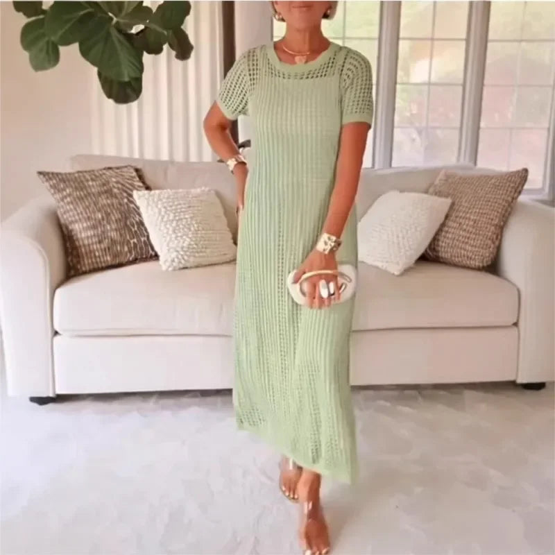Rita | Casual Textured Maxi Dress