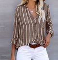 Nellie | Chic Vertical Stripe Blouse