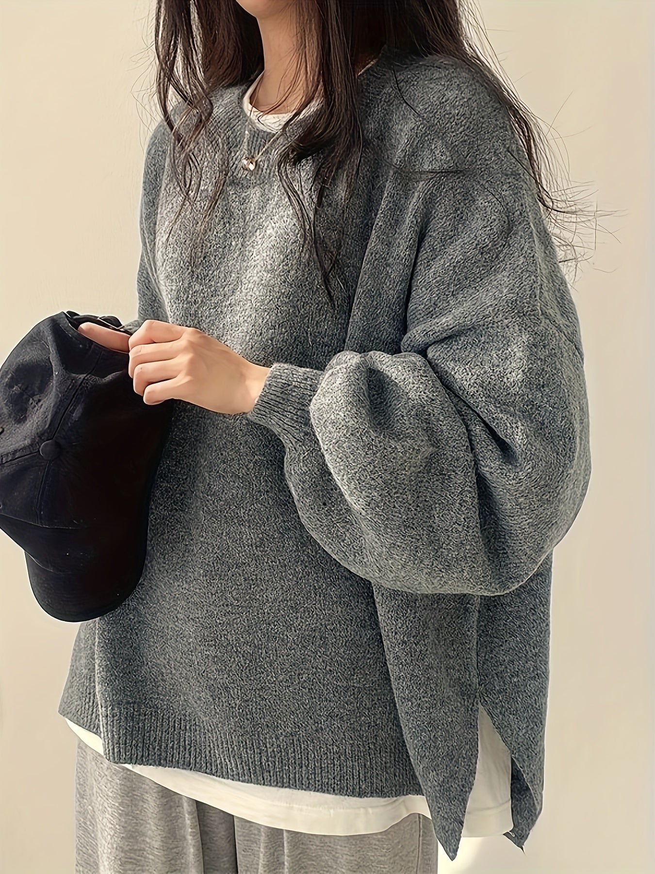 Aemie | Oversized Crewneck Sweater