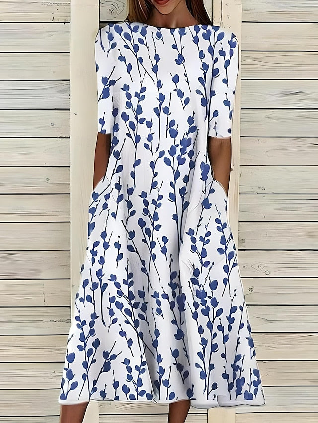Mathilda | Elegant Floral Midi Dress
