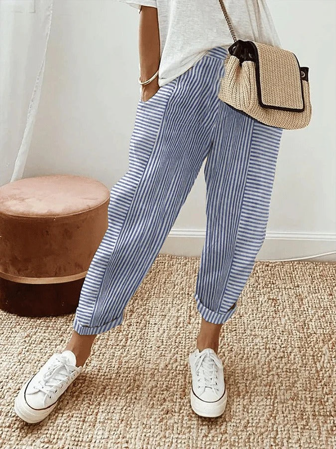 Adelle | Comfortable Striped Pants