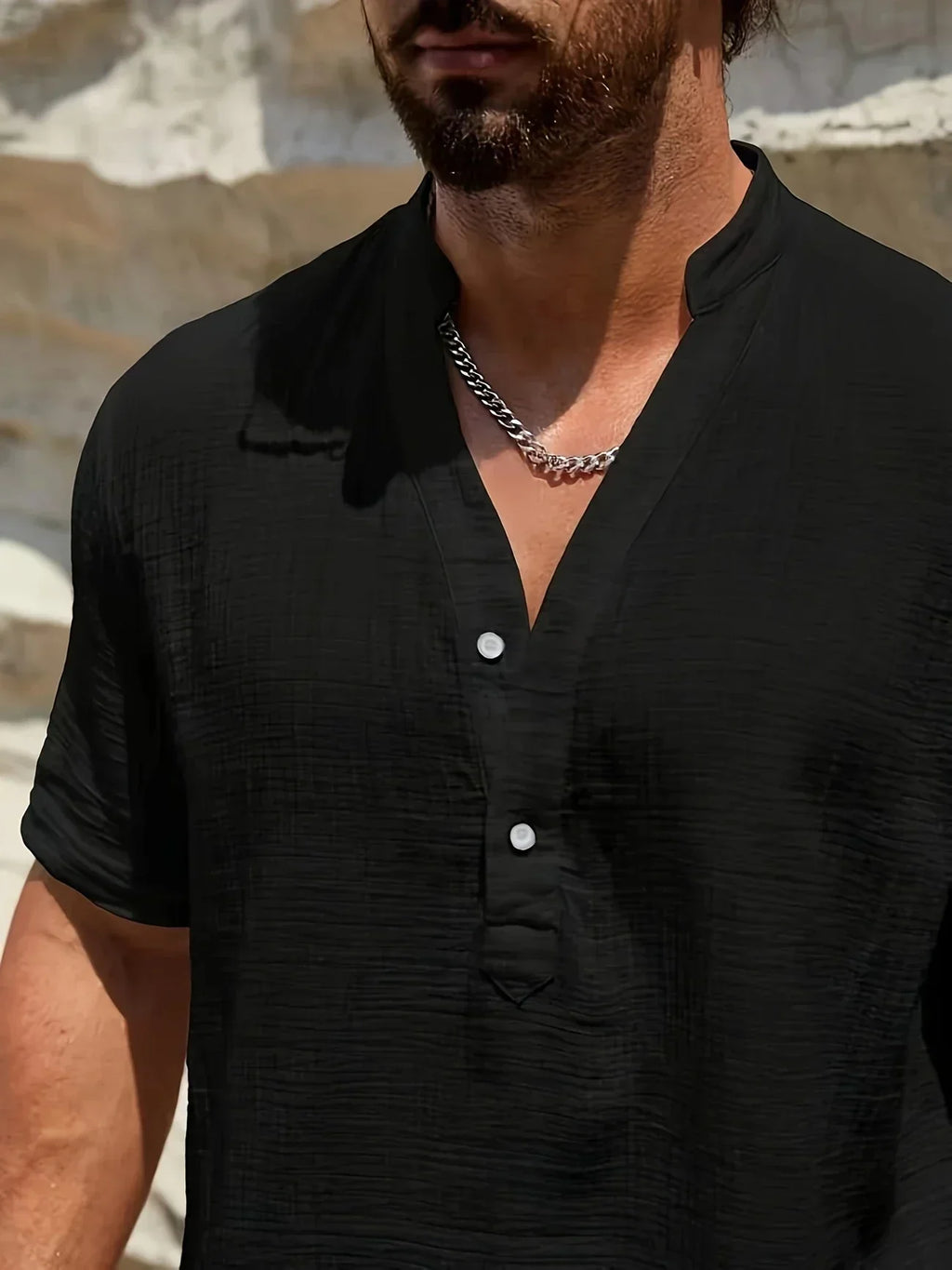 Scott | Cozy Stand-Collar Summer Shirt
