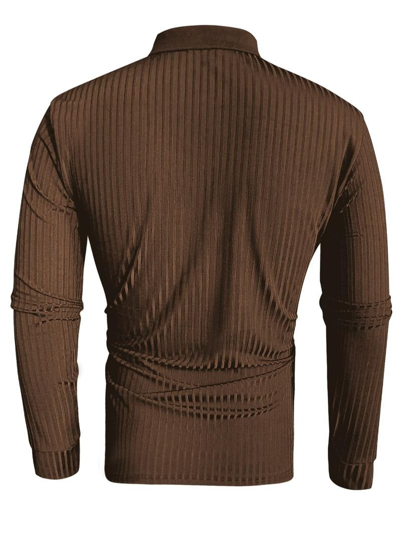 Leon | Stylish Fitted Long-Sleeve Polo