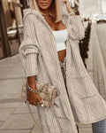Goanne | Stylish Long Hooded Cardigan