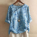 Cassia | Chic Leaf Print Blouse