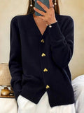 Allison | Heart-shaped Button-up Cardigan
