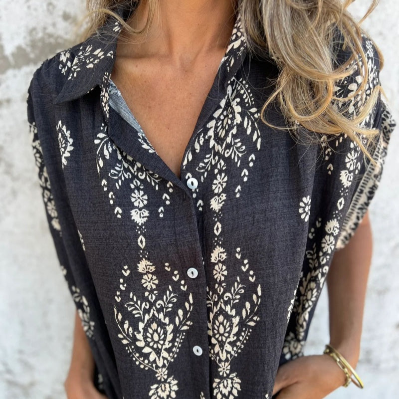 Lysette | Loose Fit Printed Pocket Dress