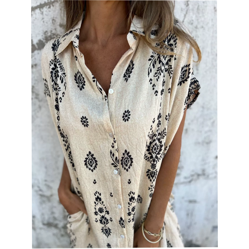 Lysette | Loose Fit Printed Pocket Dress