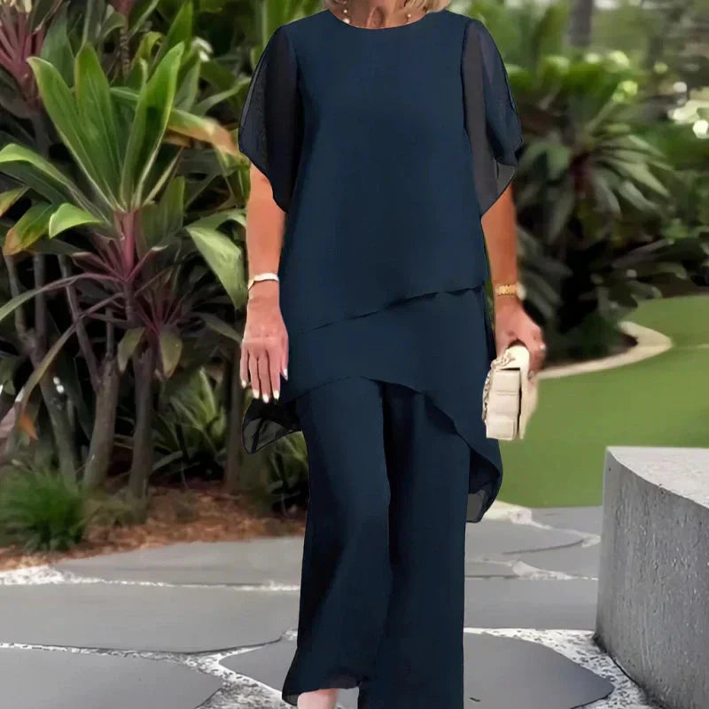 Herlien | Chic Irregular Top and Pants Set