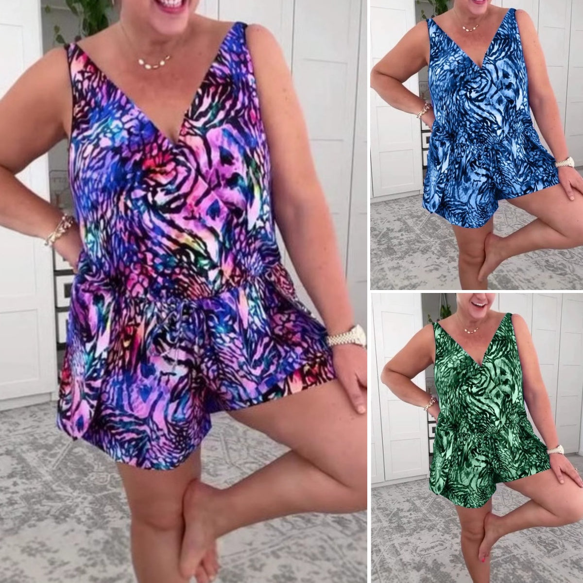 Erlinda | Casual Printed Romper